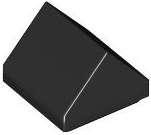 Lego (N) ~ Slope 45 1 x 1 x 2/3 Double ~ [Black]