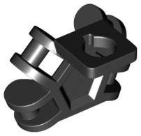 Lego (N) ~ Minifigure Neck Bracket with 4 Angled Bar Handles ~ [Black]