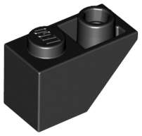 Lego (N) ~ Slope Inverted 45 2 x 1 ~ [Black]