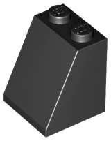 Lego (N) ~ Slope 65 2 x 2 x 2 with Bottom Tube ~ [Black]
