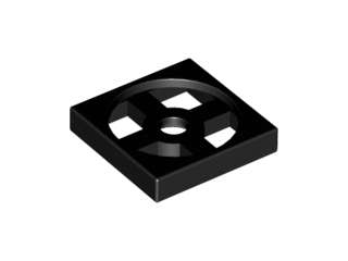 Lego (N) ~ Turntable 2 x 2 Plate Base ~ [Black]