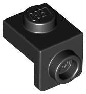 Lego (N) ~ Bracket 1 x 1 - 1 x 1 ~ [Black]