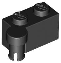 Lego (N) ~ Hinge Brick 1 x 4 Swivel Top ~ [Black]