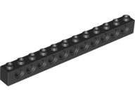 Lego (N) ~ Technic Brick 1 x 12 with Holes ~ [Black]