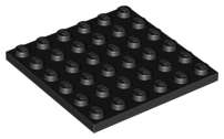 Lego (N) ~ Plate 6 x 6 ~ [Black]