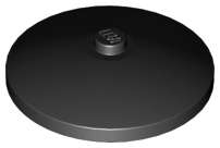 Lego (N) ~ Dish 4 x 4 Inverted (Radar) with Solid Stud ~ [Black]