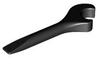 Lego (N) ~ Minifigure Utensil Tool Spanner Wrench / Screwdriver ~ [Black]