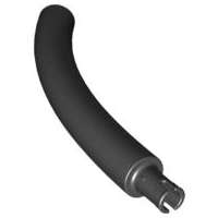 Lego (N) ~ Dinosaur Tail / Neck Middle Section with Bar Hole and Technic Pin ~ [Black]