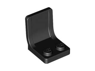 Lego (U) ~ Minifigure Utensil Seat / Chair 2 x 2 ~ [Black]