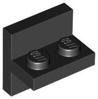 Lego (N) ~ Bracket 2 x 2 - 1 x 2 Centered ~ [Black]