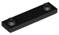 Lego (U) ~ Plate Modified 1 x 4 with 2 Studs with Groove ~ [Black]