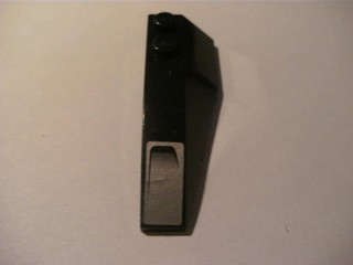 Lego (U) ~ Wedge 6 x 2 Left with Air Outlet Pattern (Sticker) - Set 8647 ~ [Black]