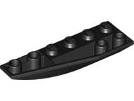 Lego (U) ~ Wedge 6 x 2 Inverted Left ~ [Black]