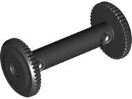 Lego (U) ~ String Reel 2 x 4 x 2 Drum ~ [Black]