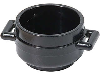 Lego (N) ~ Minifigure Utensil Pot Cauldron 3 x 3 x 1 &amp; 3/4 with Handles ~ [Black]