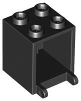 Lego (N) ~ Container Box 2 x 2 x 2 ~ [Black]