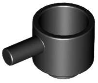 Lego (N) ~ Minifigure Utensil Saucepan ~ [Black]