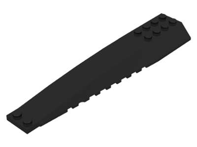 Lego (U) ~ Wedge 16 x 4 Triple Curved with Reinforcements ~ [Black]