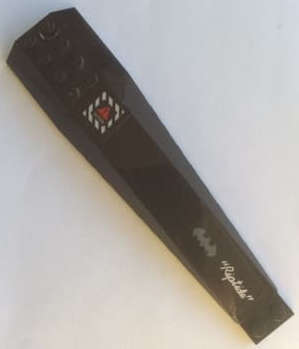 Lego (U) ~ Wedge 16 x 4 Triple Curved with Reinforcements with 'Riptide' Batman Logo and  ~ [Black]