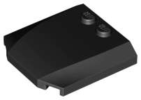 Lego (N) ~ Wedge 4 x 4 x 2/3 Triple Curved ~ [Black]