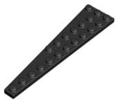 Lego (N) ~ Wedge Plate 12 x 3 Right ~ [Black]
