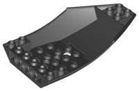 Lego (U) ~ Cockpit 10 x 6 x 2 Curved ~ [Black]