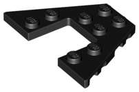 Lego (N) ~ Wedge Plate 4 x 6 ~ [Black]