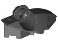 Lego (U) ~ Large Figure Foot with Rotation Joint Ball Half Vertical ~ [Black]