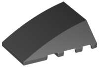 Lego (U) ~ Wedge 4 x 4 Triple Curved No Studs ~ [Black]