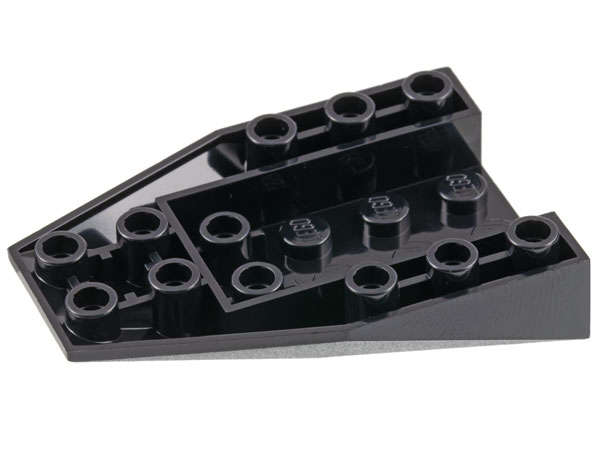 Lego (N) ~ Wedge 6 x 4 Triple Inverted with Connections between 4 Studs ~ [Black]