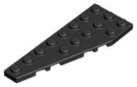Lego (U) ~ Wedge Plate 8 x 3 Pentagonal Left ~ [Black]