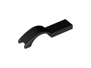 Lego (U) ~ Vehicle Mudguard 1 x 4 1/2 ~ [Black]