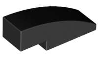 Lego (N) ~ Slope Curved 3 x 1 ~ [Black]