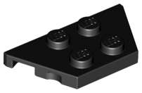 Lego (U) ~ Wedge Plate 2 x 4 ~ [Black]