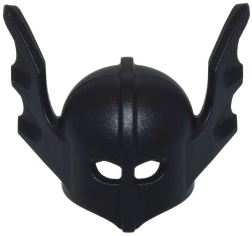 Lego NEW - Minifigure Headgear Helmet with Bat Wings Rounded Top Angled Wings~ [Black]