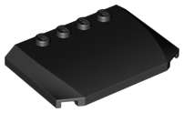 Lego (U) ~ Wedge 4 x 6 x 2/3 Triple Curved ~ [Black]