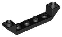 Lego (N) ~ Slope Inverted 45 6 x 1 Double with 1 x 4 Cutout ~ [Black]
