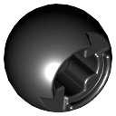 Lego (N) ~ Technic Ball Joint with Through Axle Hole ~ [Black]