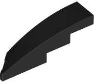 Lego (N) ~ Wedge 4 x 1 Right ~ [Black]