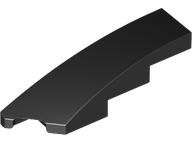 Lego (N) ~ Wedge 4 x 1 Left ~ [Black]