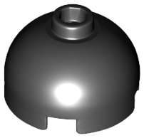 Lego (U) ~ Brick Round 2 x 2 Dome Top ~ [Black]