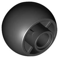Lego (N) ~ Wheel 18 x 14 Smooth ~ [Black]