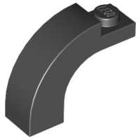 Lego (U) ~ Arch 1 x 3 x 2 Curved Top ~ [Black]