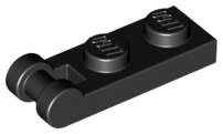 Lego (U) ~ Plate Modified 1 x 2 with Bar Handle on End ~ [Black]