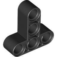 Lego (N) ~ Technic Liftarm Modified T-Shape Thick 3 x 3 ~ [Black]