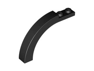Lego (N) ~ Arch 1 x 6 x 3 1/3 Curved Top ~ [Black]