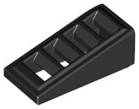 Lego (U) ~ Slope 18 2 x 1 x 2/3 with Grille ~ [Black]