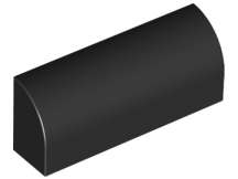 Lego (N) ~ Slope Curved 1 x 4 x 1 1/3 ~ [Black]
