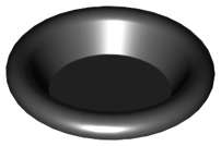 Lego (N) ~ Minifigure Utensil Dish 3 x 3 ~ [Black]