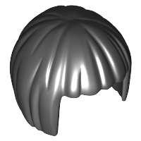 Lego (N) ~ Minifigure Hair Short Bob Cut ~ [Black]